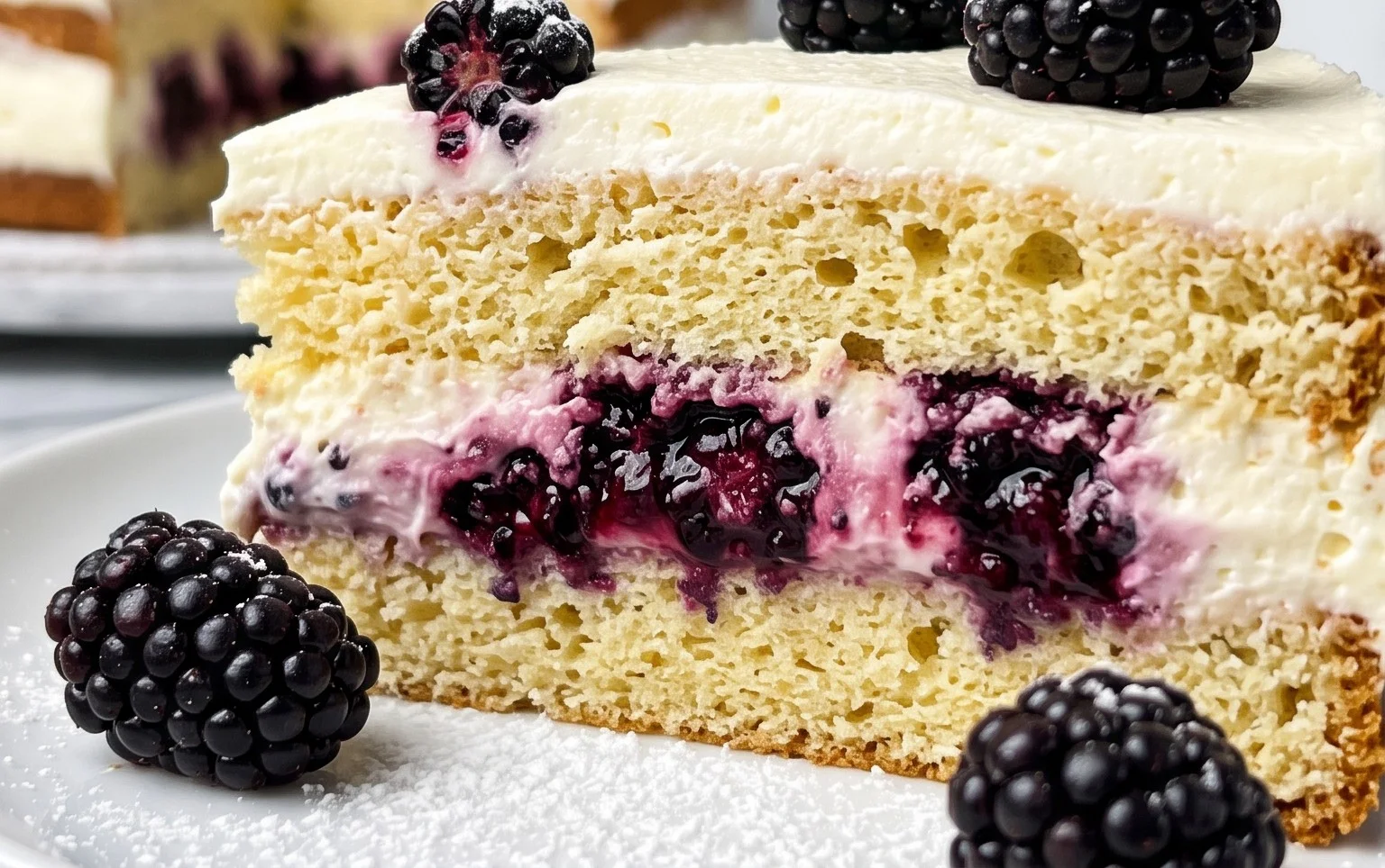 Brombeer-Torte - mit Joghurt-Creme und Fruchtfüllung