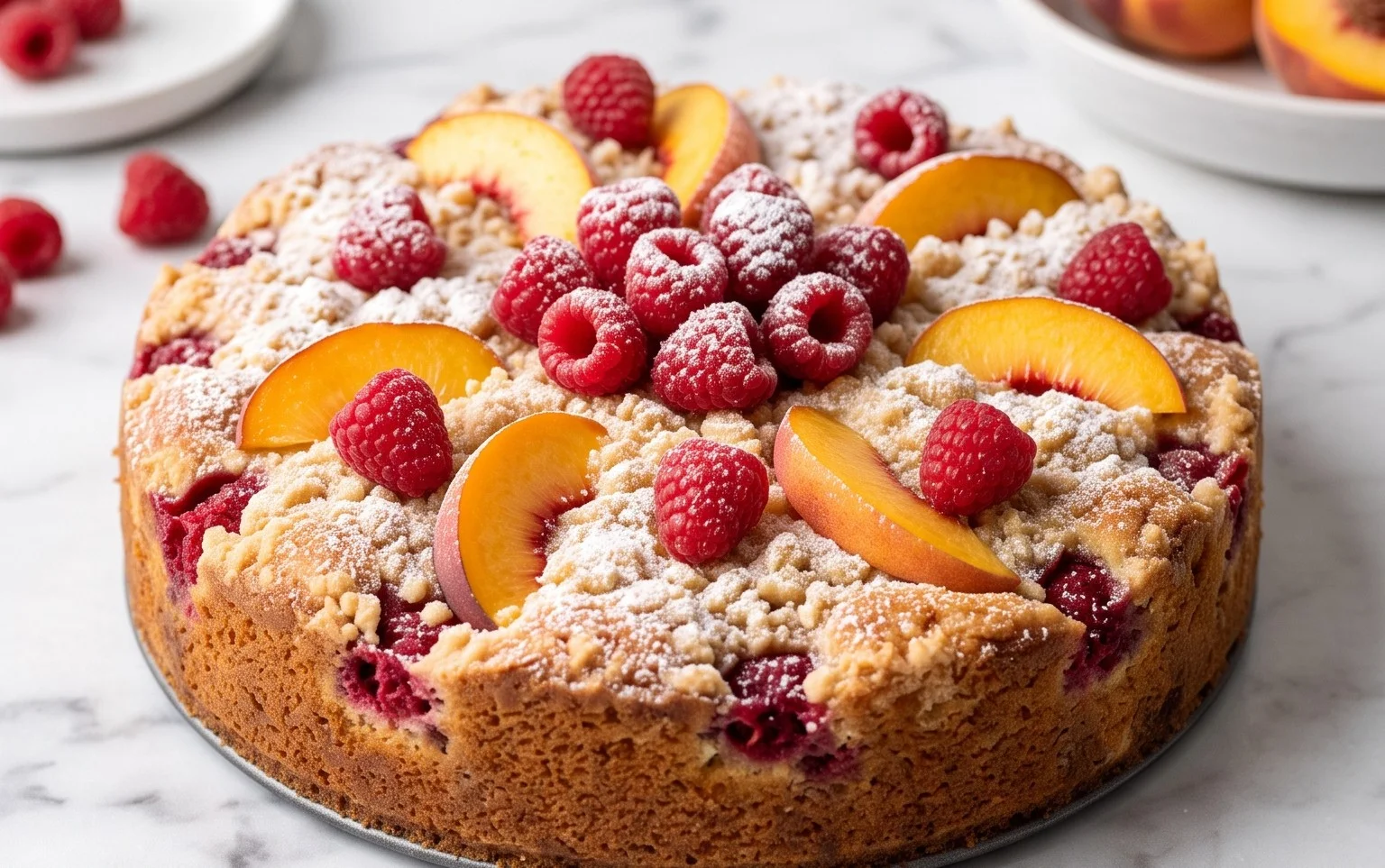 Himbeer-Pfirsich-Kuchen: Saftiger Sommergenuss zum Genießen