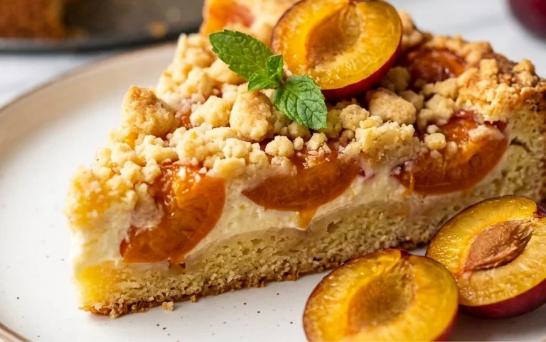 Mirabellenkuchen mit Schmand und Streusel