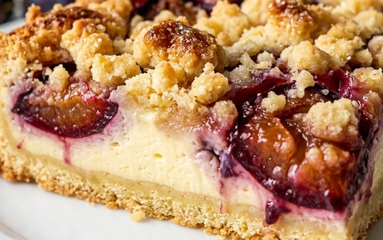 Schneller Zwetschgenkuchen mit Schmandguss